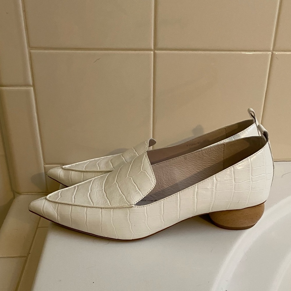 Jeffrey Campbell White Croc Loafer